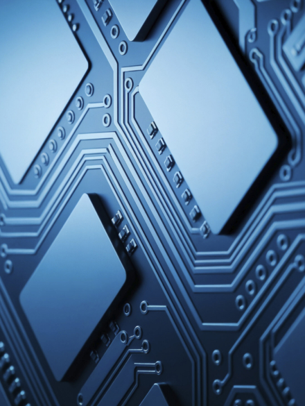 close-up-blue-circuit-board-with-microchips